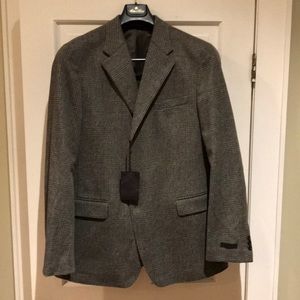 Prada 3-button grey checked wool sport coat